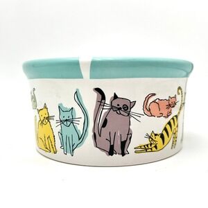 Room Creative Cat Town Ceramic Pet Bowl Dishwasher Safe Microwave Safe